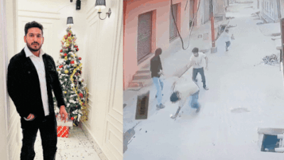 Noida Murder: Chilling murder captured on CCTV: Noida youth ambushed, shot dead at his doorstep over old enmity | Noida News